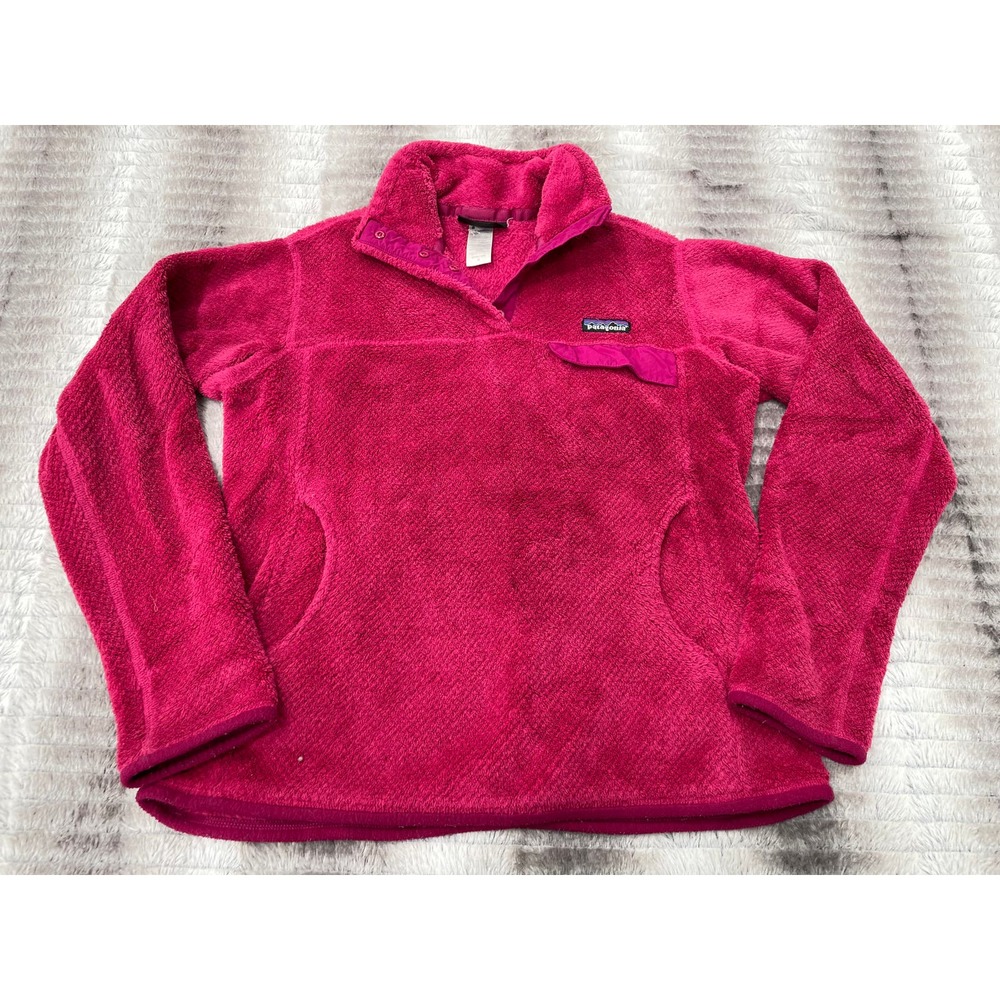 Patagonia Re Tool Snap T Fleece Pullover Sweater Sz M Bougainvillea Magenta